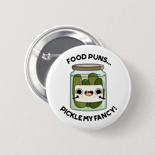 フードパンズマイフードパファンシーンおもしろいをピクルス 缶バッジ (正面&裏面)