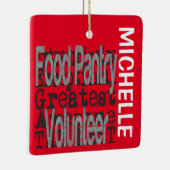 フードパントリーボランティア超並外カスタム セラミックオーナメント (右)