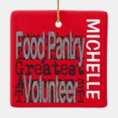 フードパントリーボランティア超並外カスタム セラミックオーナメント (裏面)