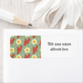 フードヒップスター,トレンディー,ベーコン,卵,ティール(緑がかった色),ヴィンテージ,グランジ, ラベル (インサイチュ)