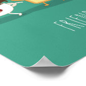 フードヒップスター、柄、永遠に友達、卵、コーヒー、 ポスター (角)