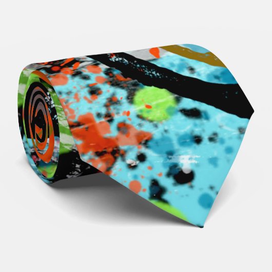 フードファイト抽象芸術グラフィティ ネクタイ (ロール)