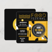 フードフェスティバル現代のフライヤー 招待状 (正面/裏面)
