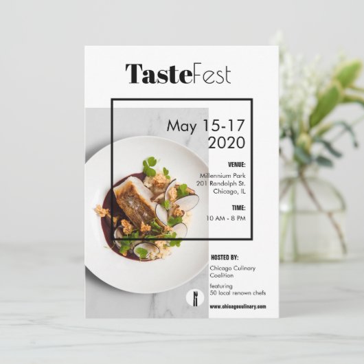 フードフェストの招待チラシ 招待状 (スタンド正面)