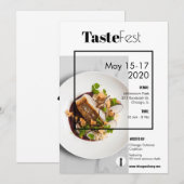 フードフェストの招待チラシ 招待状 (正面/裏面)