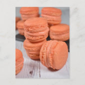 フードフォトグフランスのレーシピーチマカロン ポストカード (正面)
