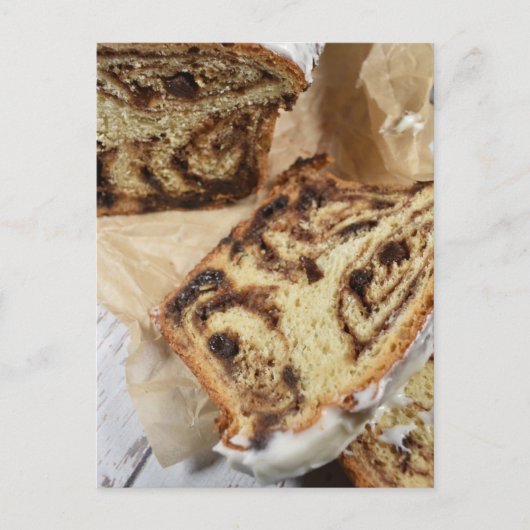 フードフォトグラフィー転がシナモンパン ポストカード (正面)