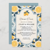 フードフルーツライムレモン軍隊リハーサルディナー 招待状 (正面/裏面)