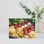 フードフレッシュイタリアンパスタトマトバジル ポストカード (スタンド正面)