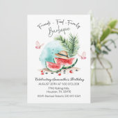 フードフレンズファミリー誕生日バーベキュースイカ 招待状 (スタンド正面)