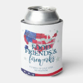 フードフレンド花火 |7月4日パーティー 缶クーラー (缶正面)