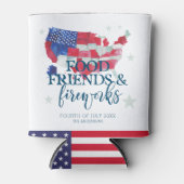 フードフレンド花火 |7月4日パーティー 缶クーラー (正面)