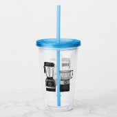フードプロセッサ&ブレンダー漫画イラストレーション アクリルタンブラー (正面)