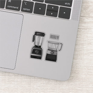 フードプロセッサ&ブレンダー漫画イラストレーション シール