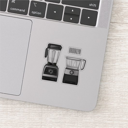 フードプロセッサ&ブレンダー漫画イラストレーション シール (詳細)