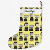 フードプロセッサ&ブレンダー漫画イラストレーション スモールクリスマスストッキング (裏面)