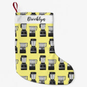 フードプロセッサ&ブレンダー漫画イラストレーション スモールクリスマスストッキング (正面)