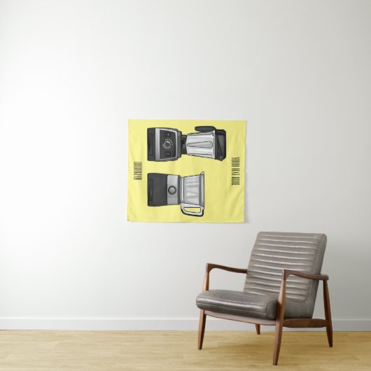 フードプロセッサ&ブレンダー漫画イラストレーション タペストリー (インサイチュ(横))