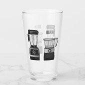 フードプロセッサ&ブレンダー漫画イラストレーション タンブラーグラス (裏面)