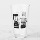 フードプロセッサ&ブレンダー漫画イラストレーション タンブラーグラス (正面)