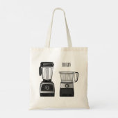 フードプロセッサ&ブレンダー漫画イラストレーション トートバッグ (裏面)
