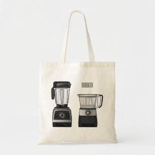 フードプロセッサ&ブレンダー漫画イラストレーション トートバッグ