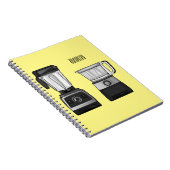 フードプロセッサ&ブレンダー漫画イラストレーション ノートブック (右側)