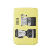 フードプロセッサ&ブレンダー漫画イラストレーション バスマット (正面縦)