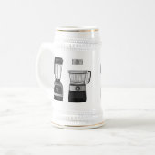 フードプロセッサ&ブレンダー漫画イラストレーション ビールジョッキ (正面左)