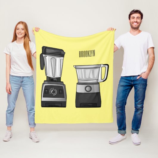 フードプロセッサ&ブレンダー漫画イラストレーション フリースブランケット (インサイチュ)