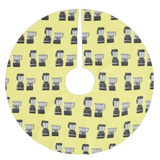 フードプロセッサ&ブレンダー漫画イラストレーション ブラッシュドポリエステルツリースカート (正面)