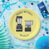 フードプロセッサ&ブレンダー漫画イラストレーション ペーパープレート (パーティー)