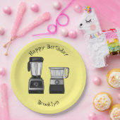 フードプロセッサ&ブレンダー漫画イラストレーション ペーパープレート (パーティー)