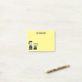 フードプロセッサ&ブレンダー漫画イラストレーション ポストイット (デスク上)