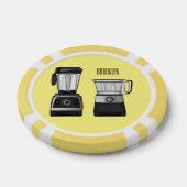 フードプロセッサ&ブレンダー漫画イラストレーション ポーカーチップ (シングル)