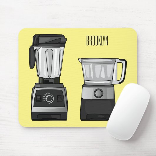 フードプロセッサ&ブレンダー漫画イラストレーション マウスパッド (マウス)