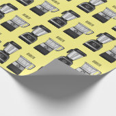 フードプロセッサ&ブレンダー漫画イラストレーション ラッピングペーパー (角)