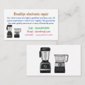 フードプロセッサ&ブレンダー漫画イラストレーション 名刺 (正面/裏面)