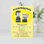 フードプロセッサ&ブレンダー漫画イラストレーション 招待状 (スタンド正面)