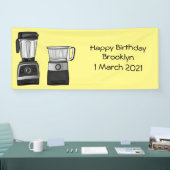 フードプロセッサ&ブレンダー漫画イラストレーション 横断幕 (トレードショー)