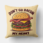 フードプンおもしろいベーコンオーバーチーズバーガーデザイン クッション (裏面)
