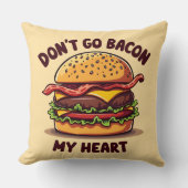 フードプンおもしろいベーコンオーバーチーズバーガーデザイン クッション (正面)