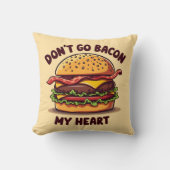 フードプンおもしろいベーコンオーバーチーズバーガーデザイン クッション (正面)