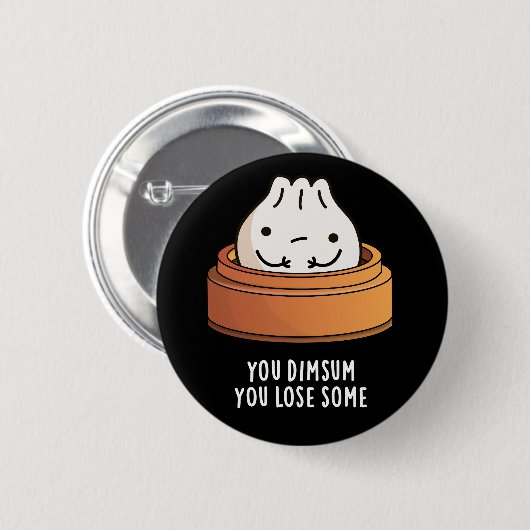 フードプンダークおもしろいBGを失うディムサム 缶バッジ (正面&裏面)