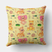 フードボウル魚ペット愛猫ネコ猫デコールテーマ クッション (裏面)