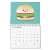 フードマンガイラストレーション カレンダー (2月 2027)