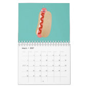 フードマンガイラストレーション カレンダー (3月 2027)