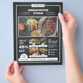 フードメニューフライヤー チラシ (手)