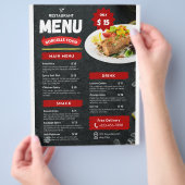 フードメニューフードメニューフライヤー チラシ (手)