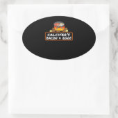 フードラバープンベーコンエッグ調理師ディッシュCalcifersギフト 楕円形シール (バッグ)